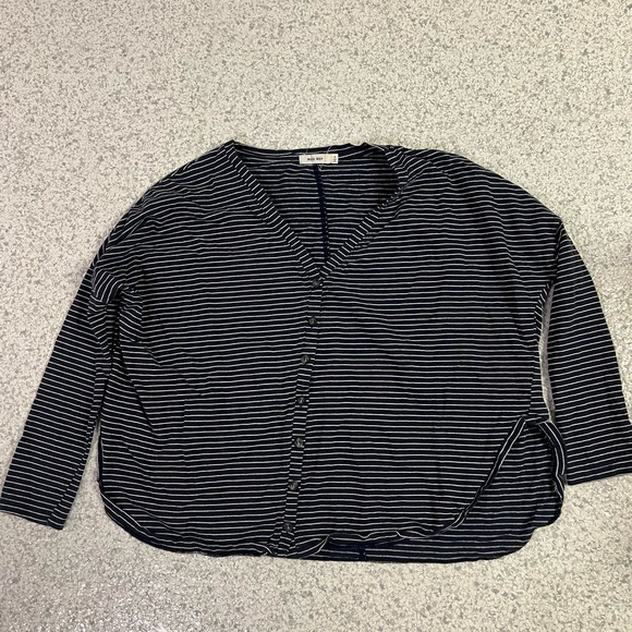 Mod Ref Black Boxy Button Down Shirt - Picture 1 of 4